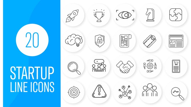 Photo of Startup Line Icons Pack – Motionarray 1218468