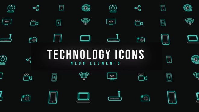 Photo of Tech Neon Icons – Motionarray 1226788