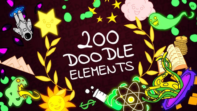 Photo of 200 Doodle Elements – Motionarray 1581655
