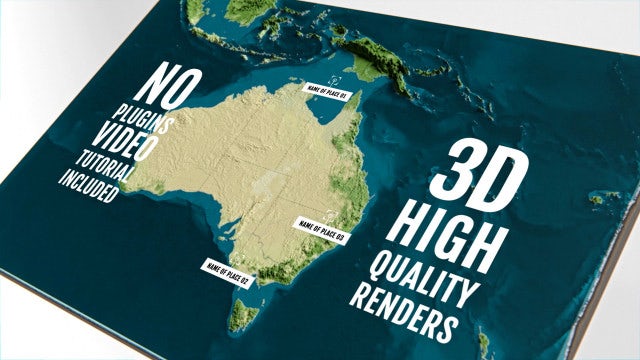 Photo of 3D Physical Map – Australia And Oceania – Motionarray 1570788