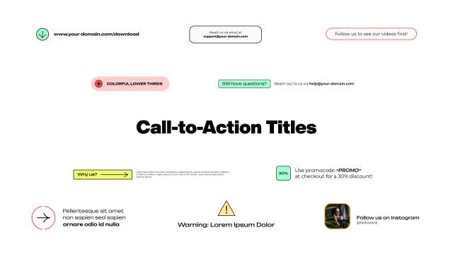 Photo of Call-to-Action Titles – Motionarray 1598128