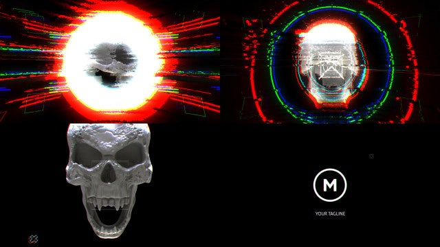 Photo of Glitch Skull Logo – Motionarray 1584112