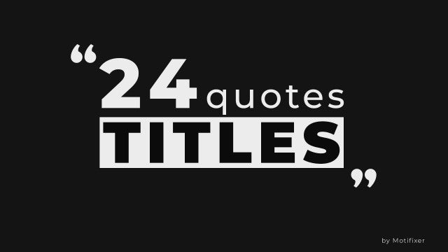 Photo of Modern Quotes Titles – Motionarray 1605632