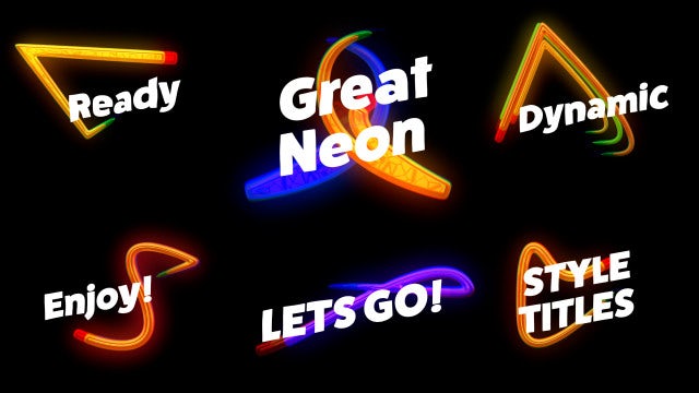 Photo of Neon Big Titles – Motionarray 1604362