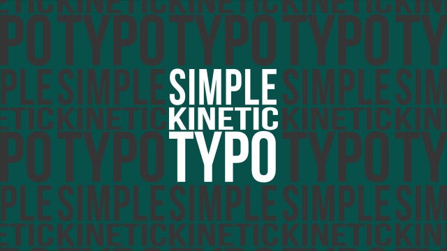 Photo of Simple Kinetic Typography – Motionarray 1605071