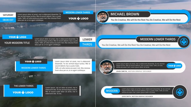 Photo of 18 Modern Lower Thirds – Motionarray 1240790
