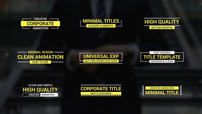 Photo of Corporate Title Animation – Motionarray 1240779