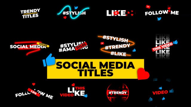 Photo of Social Media Titles – Motionarray 1617435