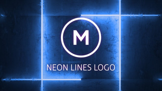 Photo of Neon Lines Logo – Motionarray 1673798