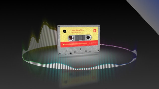 Photo of 3D Cassette Tape Audio Visualizer – Motionarray 1720216