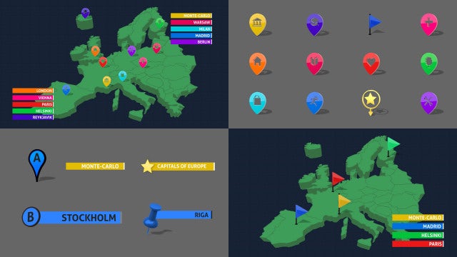 Photo of 3D Map Markers – Motionarray 1729706