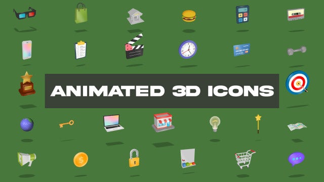 Photo of Animated 3D Icons – Motionarray 1753335