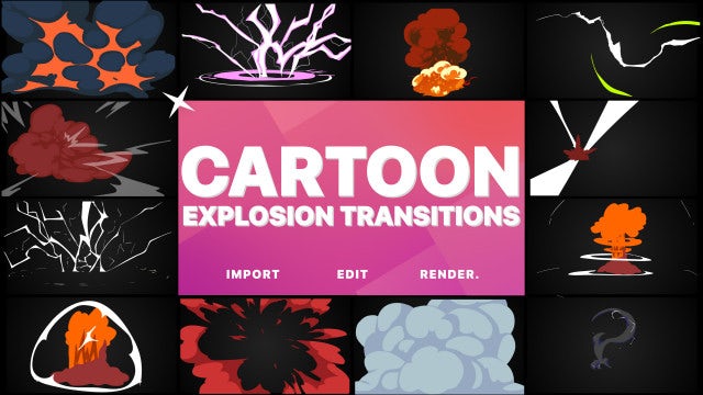 Photo of Cartoon Explosions Transitions – Motionarray 1731587