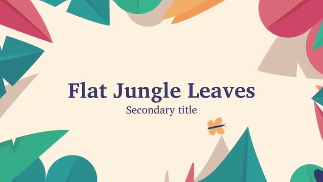 Photo of Flat Jungle Leaves Logo – Motionarray 1754189