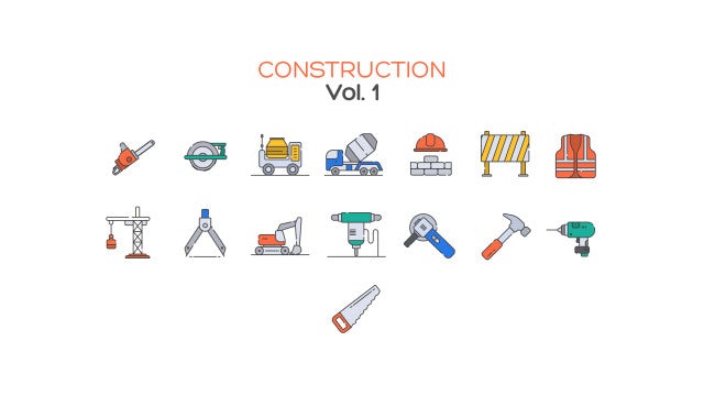Photo of Construction Icons Vol. 1 – Motionarray 1838668