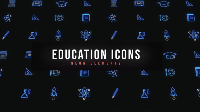 Photo of Education Neon Icons – Motionarray 1758947