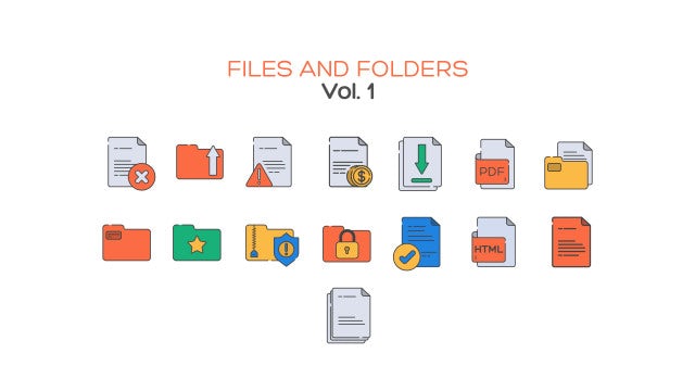 Photo of Files And Folders Icons Vol. 1 – Motionarray 1838783