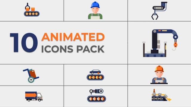 Photo of Industrial Icons Pack – Motionarray 1782441