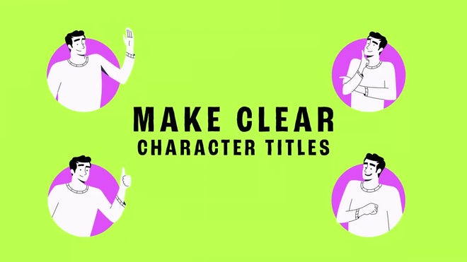 Photo of Make Clear Character Titles – Motionarray 1800395