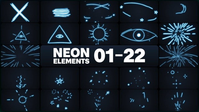 Photo of Neon Elements – Motionarray 1769204