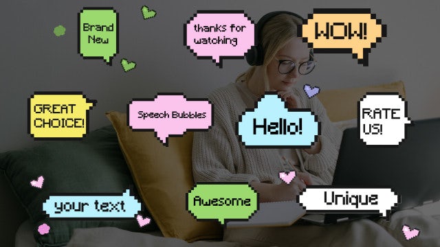 Photo of Pixel Speech Bubbles – Motionarray 1805320