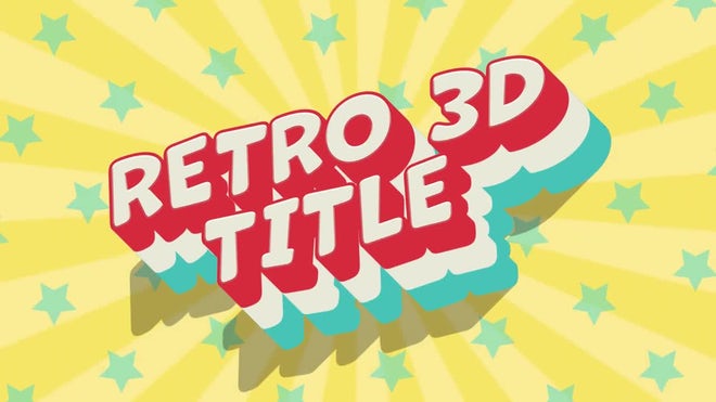 Photo of Retro Colorful 3D Title – Motionarray 1784383
