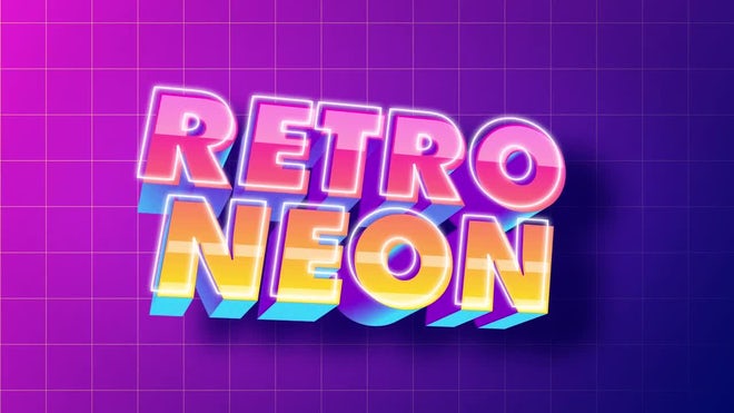 Photo of Retro Neon 3D Title – Motionarray 1784442