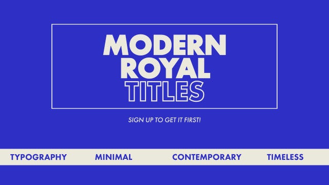 Photo of Royal Blue – Minimal Type – Motionarray 1783236