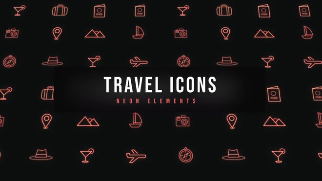 Photo of Travel Neon Icons – Motionarray 1758971
