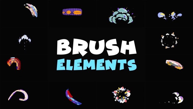Photo of Brush Abstract Colorful Elements – Motionarray 1863159