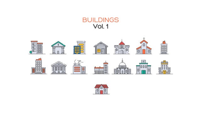 Photo of Building Icons Vol. 1 – Motionarray 1838648