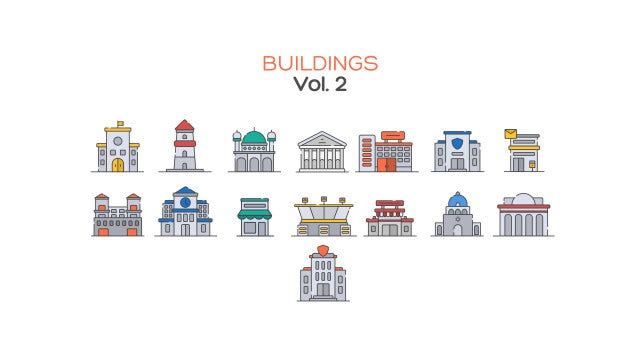 Photo of Building Icons Vol. 2 – Motionarray 1838652