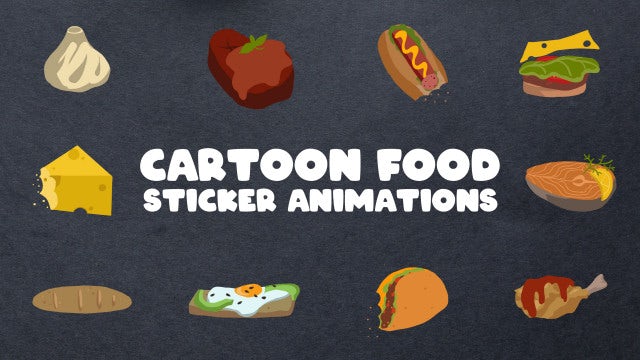 Photo of Cartoon Food Sticker Animations – Motionarray 1809286