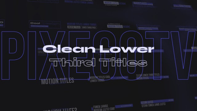 Photo of Clean Lower Third Titles – Motionarray 1747719