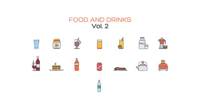 Photo of Food And Drinks Icons Vol. 2 – Motionarray 1838816