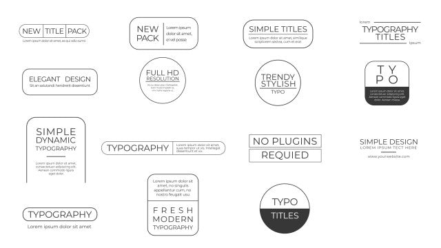 Photo of Minimal Typo Titles – Motionarray 1845044