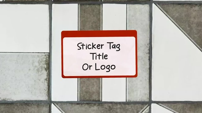 Photo of Sticker Tag Title & Logo Loop – Motionarray 1864620