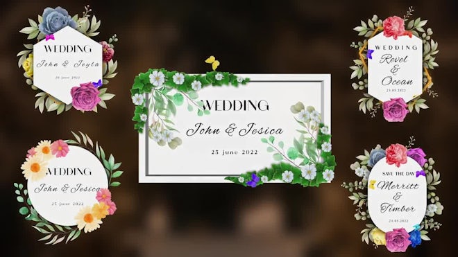 Photo of Wedding Floral Titles – Motionarray 1835189