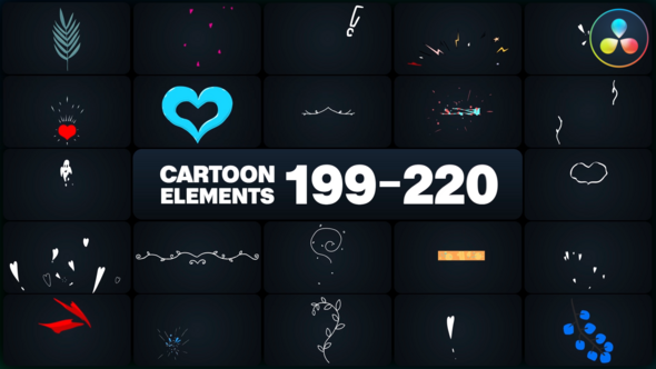 Photo of Cartoon Elements for DaVinci Resolve – Videohive 50428864