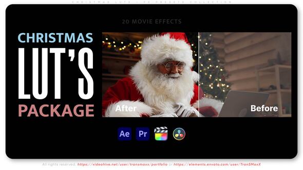 Photo of Christmas LUTs – FX Presets Collection – Videohive 50457599