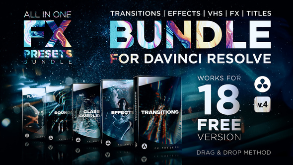 Photo of DaVinci Resolve FX Presets | Transitions, Effects, Titles, VHS, SFX – Videohive 30888590