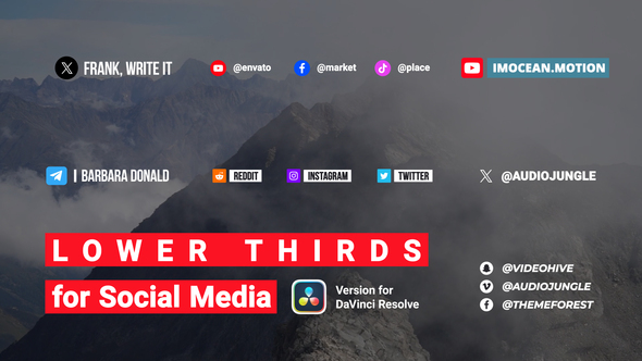 Photo of Lower Thirds for Social Media | DaVinci Resolve – Videohive 50103134