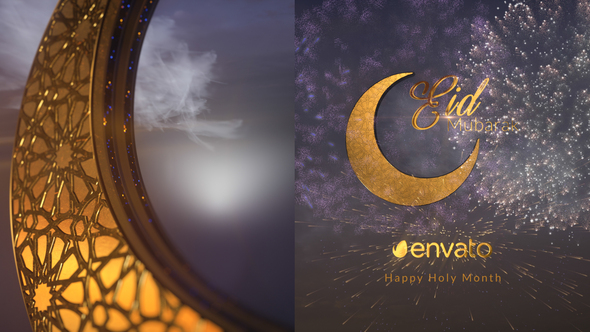 Photo of 3D Eid Greetings Logo Intro – Videohive 51477397