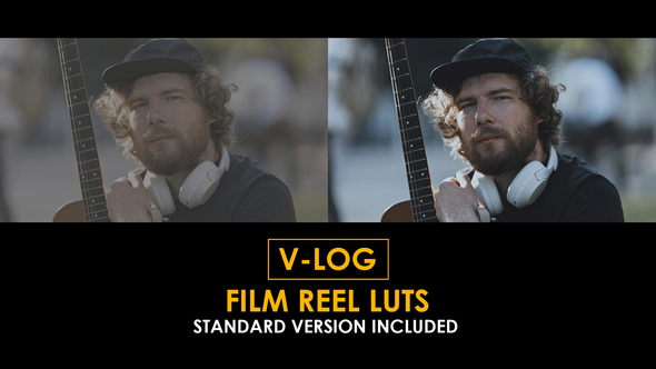 Photo of V-Log Film Reel and Standard Color LUTs – Videohive 51303465