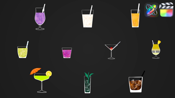 Photo of Cocktail Animated Stickers for FCPX – Videohive 51569457