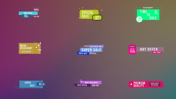 Photo of Colorful Sale Titles | AE – Videohive 51818893