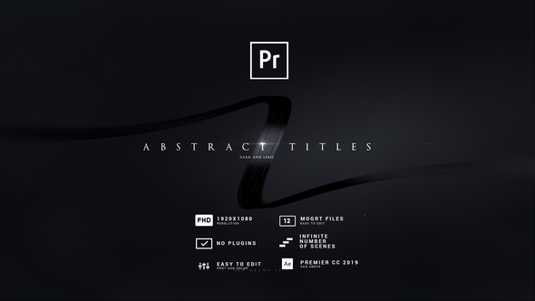 Photo of Dark and Lines Abstract Titles – Videohive 51658105