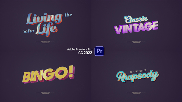 Photo of Fancy Retro Titles – Videohive 51636609