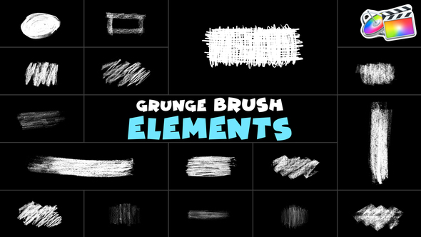 Photo of Grunge Brush Elements | FCPX – Videohive 51755728
