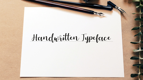 Photo of Hand-Written Typeface – Videohive 22625811